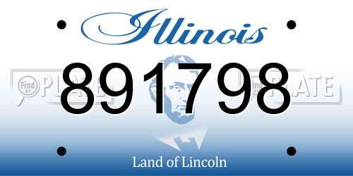 891798 Illinois License Plate