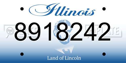 8918242 Illinois License Plate