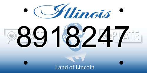 8918247 Illinois License Plate