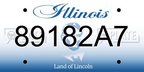 89182A7 Illinois License Plate