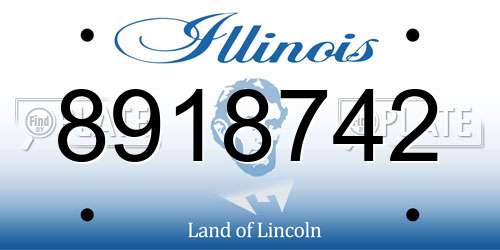 8918742 Illinois License Plate