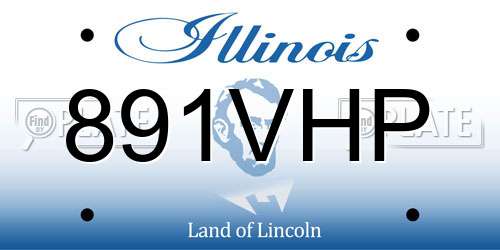 891VHP Illinois License Plate