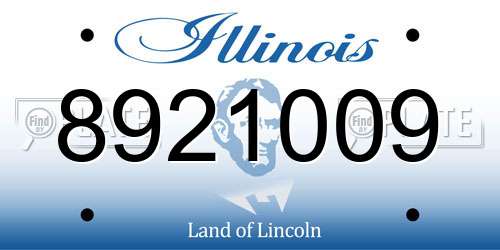 8921009 Illinois License Plate