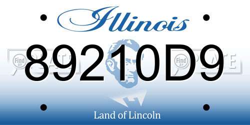89210D9 Illinois License Plate