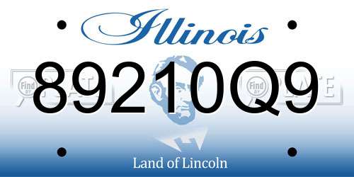 89210Q9 Illinois License Plate