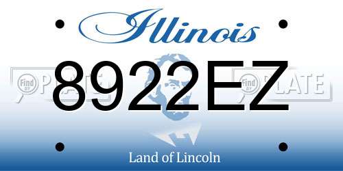 8922EZ Illinois License Plate
