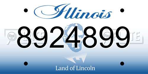 8924899 Illinois License Plate