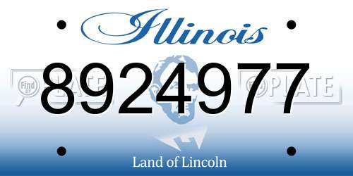 8924977 Illinois License Plate