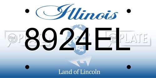 8924EL Illinois License Plate