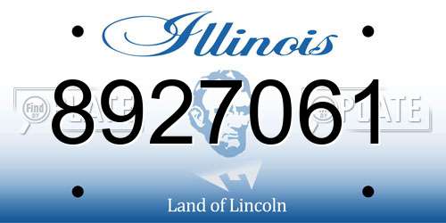 8927061 Illinois License Plate