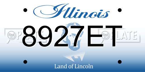 8927ET Illinois License Plate