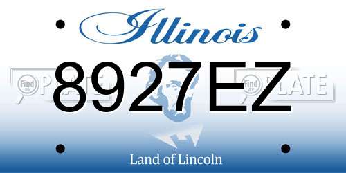 8927EZ Illinois License Plate