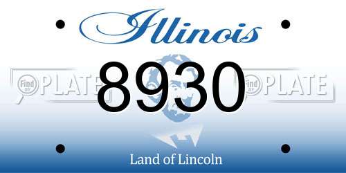 8930 Illinois License Plate