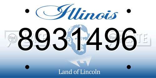 8931496 Illinois License Plate