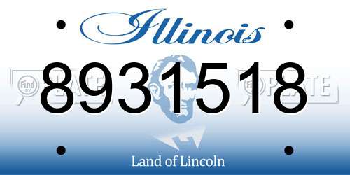 8931518 Illinois License Plate
