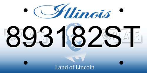 893182ST Illinois License Plate