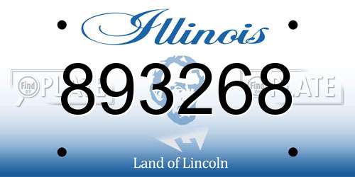 893268 Illinois License Plate