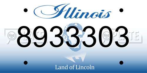 8933303 Illinois License Plate
