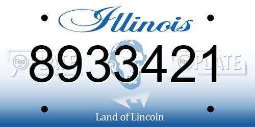 8933421 Illinois License Plate