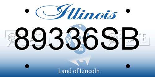 89336SB Illinois License Plate