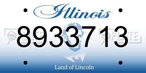 8933713 Illinois License Plate