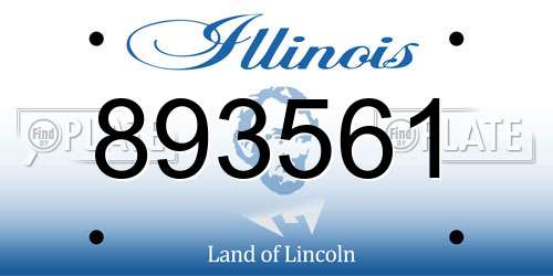 893561 Illinois License Plate