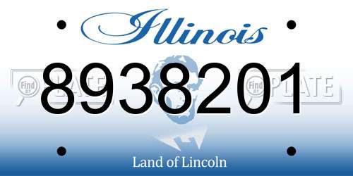 8938201 Illinois License Plate