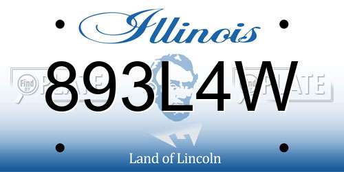 893L4W Illinois License Plate