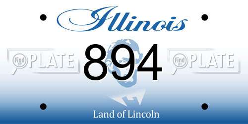 894 Illinois License Plate