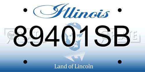 89401SB Illinois License Plate