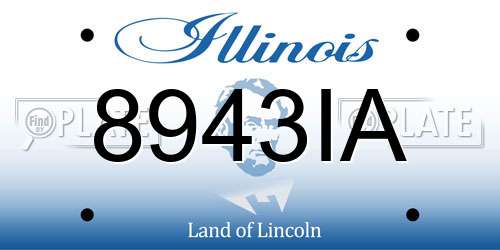 8943IA Illinois License Plate