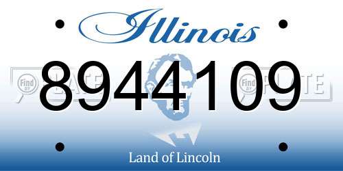 8944109 Illinois License Plate