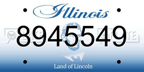 8945549 Illinois License Plate