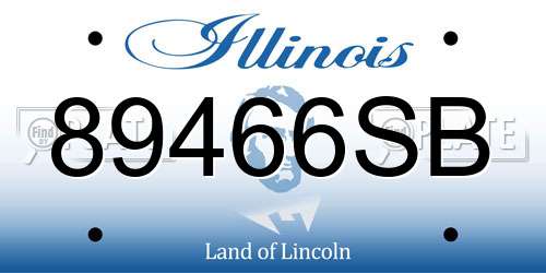 89466SB Illinois License Plate