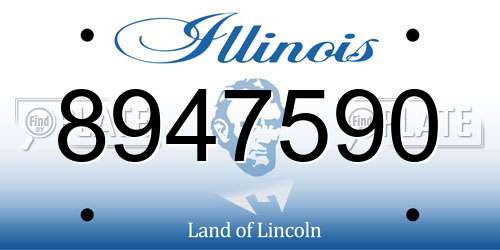 8947590 Illinois License Plate