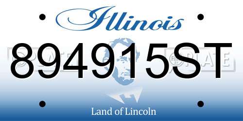 894915ST Illinois License Plate