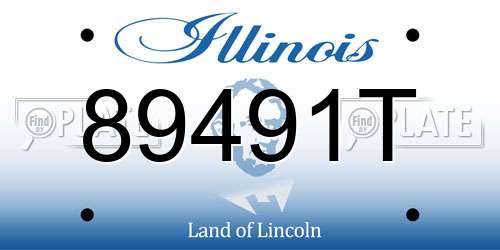 89491T Illinois License Plate