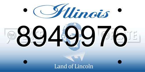8949976 Illinois License Plate