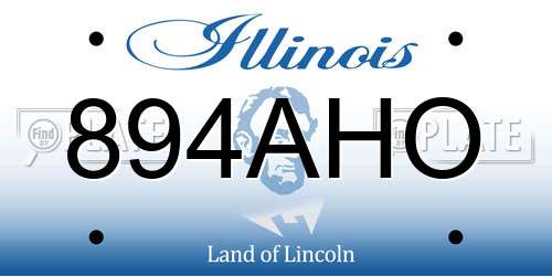 894AHO Illinois License Plate