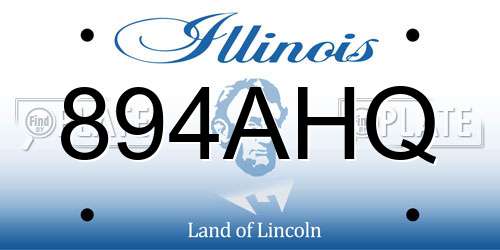 894AHQ Illinois License Plate
