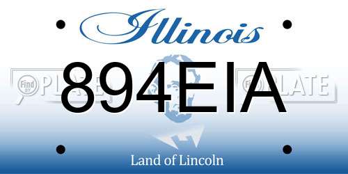 894EIA Illinois License Plate