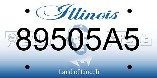 89505A5 Illinois License Plate
