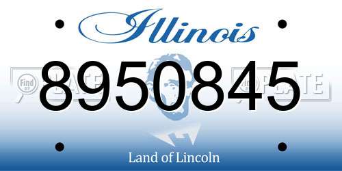 8950845 Illinois License Plate