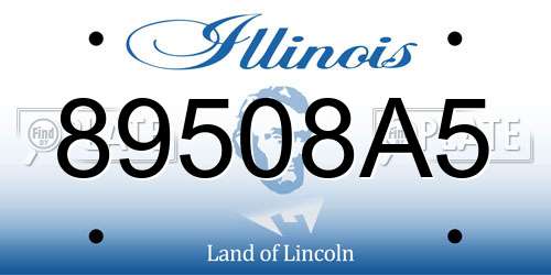 89508A5 Illinois License Plate