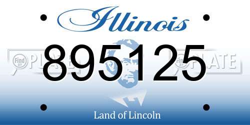 895125 Illinois License Plate
