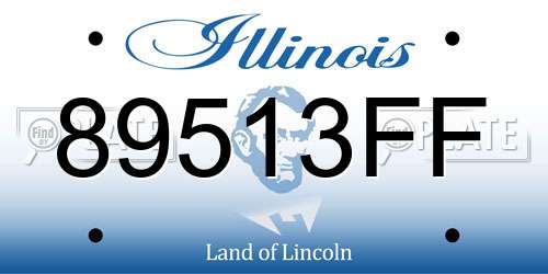 89513FF Illinois License Plate