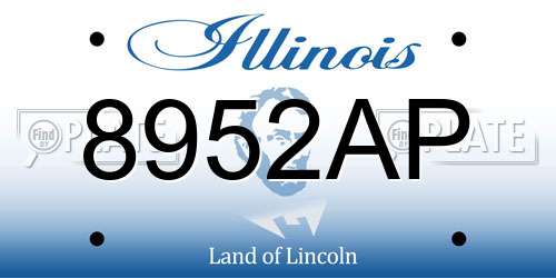 8952AP Illinois License Plate