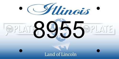 8955 Illinois License Plate