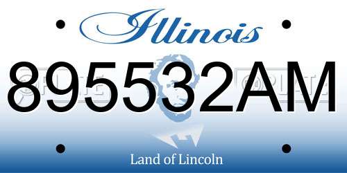 895532AM Illinois License Plate