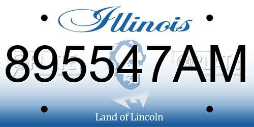 895547AM Illinois License Plate